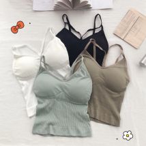 Frauen Baumwolle Unterwäsche Push Up Bh Sexy Top Frauen Strumpf Tank Up Fashion Solid Farbe Dessous Weibliche Weiche Top Brassreie
