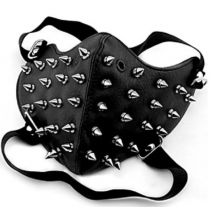 Black Cotton Leather Winter Warm Mask and glasses Fashion Punk Motorcycle Biker Cosplay Anti-Dust Sports  Mask