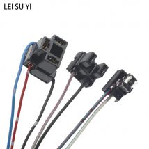 2 PCS Headlight Lamp Bulb Socket Wiring Harness Connector Plug Adapter Line for H1 H7 H4 Bulb