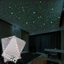 Świecące gwiazdy 3D kropki naklejka ścienna do pokoju dziecięcego sypialnia dekoracja wnętrz
