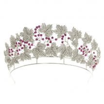 Klassische Strass Blatt Haarschmuck Krone Braut Hochzeit Kopfschmuck Prinzessin Geburtstag Tiara HG129