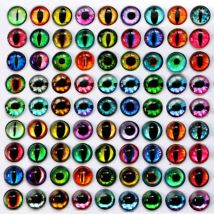 20Pcs Puppe Glas Augen Cabochons Runde Dome Drachen Katze Tiere Auge Puppe Augen Zubehör 6/8/10/12/14/15/16/18mm DIY Schmuck
