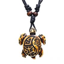 FX030 Aztec bone necklace Sea turtle pendant men Choker American Maya Inca Jewelry Nautical style Imitation Yak Bone nec
