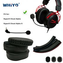 Ersatzteile aus Samtleder für HyperX Cloud Alpha, S Headset-Ohrpolster, Mikrofon, Stoßstange, Mikrofon, Stirnband, Ohrenschützer