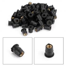 Artudatech 50/100 PCS 10-32 M5 Gomma Bene Dado 5mm Carena Wellnut Kit Per Yamaha R1 Per Suzuki Hayabusa Accessori