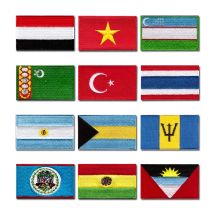 Bandiera nazionale computer ricamo patch abbigliamento adesivo stiratura cucire Applique iran Vietnam turchia thailandia Argentina isole