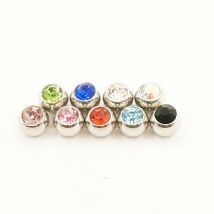 10 stücke Multicolor Zirkonia Ersatz BÄLLE Labret Bauch Barbell Bar Piercing Ersatz Anhänge 14g 16g DIY Körper schmuck