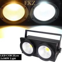 Nuovo 200W 2Eyes 2x100w LED COB DMX Stage Effect Cover Light Cool and Warm White Professional Stage Light DJ Disco