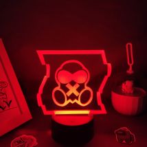 Game Rainbow Six COD Gas Mask 3D Lamps Led RGB Neon Night Light Birthday Cool Gift For Friend Bed Room Table Colorful Decoration