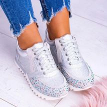 Elegante ortho pä dische bequeme Schuhe Kristall Strass Frauen lässig Laufsport schuhe