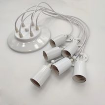 Lampadario vintage bianco E27 cavo multi-testa 1,5-3,5 M per bar/ristorante/morbido/caffetteria lampada da soffitto Spider artistica fai da te illuminazione moderna