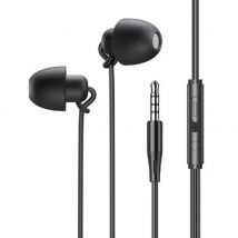 3.5mm/Type C Anti-noise Headphones Ultra Silicone Sleeping Earphones Noise Cancelling Wired Headset with Mic for Xiaomi Huawei