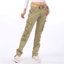 Hochwertige Damen-Cargohose, lässige Harem, taktische Militärhose, mehrere Taschen, Jogger, Streetwear-Hose, Jogginghose