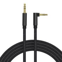 Cavo per altoparlante Aux a gomito da 3,5 mm Cavo audio jack da 3,5 mm per cuffie per auto Cavo Aux per altoparlante Adattatore da maschio a maschio per Samsung Xiaomi