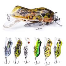 Agoie 63mm/10g Bionic Frog Fishing Lures Topwater Hard Fish Wobbler Artificial Fishing Crank Bait