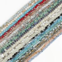 3 4 6 8mm sfaccettato Rondelle perline di cristallo Austria distanziatore di cristallo branelli allentati per gioielli che fanno forniture braccialetto di fascino fai da te