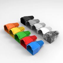 (50 sztuk/paczka) kabel sieciowy RJ45 buty plastikowe wielokolorowe rękawy ochronne odciążenie dla Cat5e Cat6 modułowa ochrona wtyczki