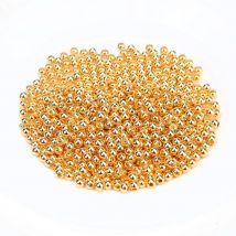 2/3/4/5mm 18K Real Gold Plated Round Ball Beads Spacer Beads Superior Quality for Jewelry Making Diy Brass Accessories Wholesale