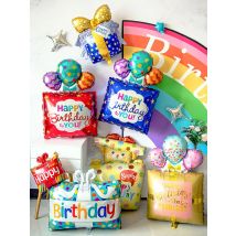 New large cake gift box donut popcorn shape aluminum film balloon wedding celebration birthday party scene decoration