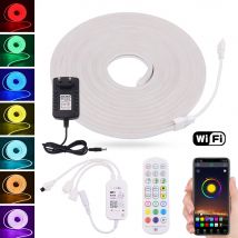 12V RGB Neon Light SMD3535 96Leds/m Tuya WIFI Bluetooth App Control Music Sync Waterproof Neon Ribbon Color Changing Neon Strip