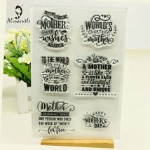 Klare Briefmarken Mutter Gefühl Scrap booking Karte Album Papier Handwerk Gummi walze transparente Silikon klare Stempel Alina craft