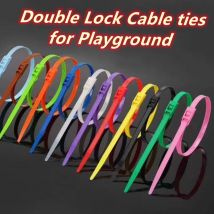 High Quality Full Size  Color Nylon 66 Plastic Double Lock Cable Tie OEM 8x350mm 100pcs for Kids amusement park