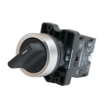 1Pcs XA2 2Gear 3 Position Plastic Knob Self Locking Reset Selector NC NO Standard Long Handle Push Button Switch 22mm ED33 ED21