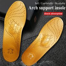 KOTLIKOFF Orthopädische Fußpflege-Einlegesohle aus Leder, Latex, antibakteriell, Aktivkohle, orthopädische Fußgewölbeunterstützung, Spannpolster für Plattfußschuhe