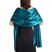 Fashion Long Satin Evening Dress Neck Guard Scarf Women's Bandana Headscarf Winter Thin Tassel Party Cloak Warm Shawl Hhijab Q63
