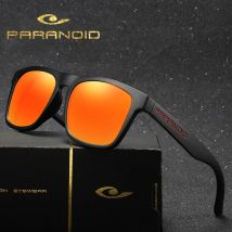 PARANOID Vintage-Sonnenbrille, polarisiert, Herren-Sonnenbrille für Männer, schwarz, quadratisch, Oculos, männlich, 10 Farben, Modell 8816