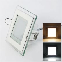 LED-Panel-Downlight, quadratisch/rund, Glasscheibe, Lichter, 6 W, 9 W, 12 W, 18 W, Deckeneinbauleuchten für Zuhause, Wohnzimmer, Küche