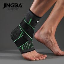 JINGBA SUPPORT 1PCS Fußball Knöchelstütze + Basketball-Knieschoner Ellenbogenbandage Stützschutz + Armband Boxen Handwickel Unterstützung