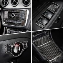 Carbon Faser Für Mercedes EINE GLA CLA Klasse W176 X156 C117 Auto Innen Schalthebel AC CD Panel Tür Armlehne Abdeckung Trim zubehör