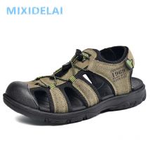 Casual Männer Outdoor Sandalen Sommer Atmungsaktive Flache Sohle Strand Schuhe Komfort Weiche Walking Wandern Sandalen Athletische Männliche Schuhe 2020
