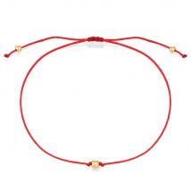 Einfache rote Schnur mit Kupfer gefüllte Perlen, handgefertigtes Armband für Damen und Mädchen, Kugel, schwarze Schnur, verstellbar, geknotet, trendiger Schmuck, Geschenk