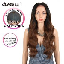 Noble 13x4 Lace Front Wig Synthetic 28 inch Long wavy ombre blonde Wigs For Women Ombre Lace Front Wig Synthetic Lace Front Wig