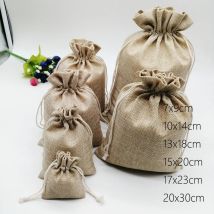 6 teile/los Jute Taschen Geschenk Kordel tasche Geschenk Box Verpackung Taschen Für Geschenk Leinen Taschen Schmuck Display Hochzeit Sack Sackleinen tasche Diy
