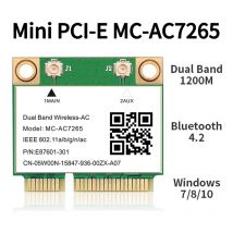 Scheda Wifi Mini PCI-E Bluetooth 4.2 da 1200 Mbps MC-AC7265 Wireless 802.11ac 2.4G 5Ghz per laptop Win 7 810 11