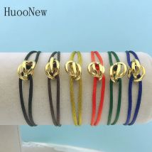 2020 Neues Edelstahlarmband 3, Metallschnalle, Band, Schnürung, Seilkette, Farbe, verstellbare Größe, Armband für Damen und Herren, Unisex