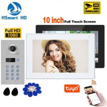 Tuya smart 10 zoll Drahtlose Wifi Smart Ip VIDEO Türklingel Intercom System 2 touch Screen-Monitor