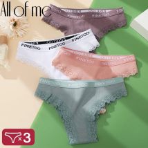 3 Teile/satz Baumwolle Höschen Brasilianischen Stil Frauen Unterwäsche Spitze Sexy Dessous für Weibliche Unterhose Tanga Höschen Slip Dessous