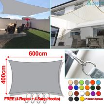 4x6m Oxford Rechteck Visier Sonnenschutz Segel Pool Abdeckung Sonnenschutz Markisen im Freien