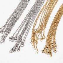 10 unids/lote de collares de cadena de cables dorados