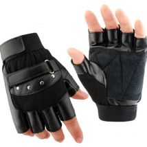 Mode Nieten Leder Hantel Ausrüstung Sport Radfahren Fitness Handschuhe Herren Halb finger Fäustlinge g135