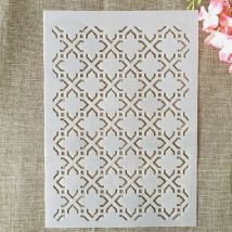 A4 29 cm Geometrie Rahmen Textur DIY Schichtung Schablonen Wand Malerei Sammelalbum Färbung Präge Album Dekorative Vorlage