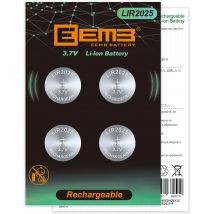 EEMB LIR2025 3.7V 40mAh Button Battery Rechargeable Coin Cell with charger (optional)
