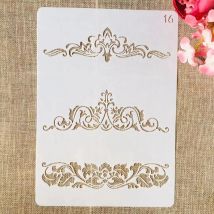 1Pcs A4 29cm Blume Grenze Rand Linie DIY Schichtung Schablonen Malerei Sammelalbum Färbung Präge Album Dekorative Vorlage