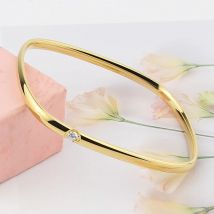 Geschlossener Armreif mit einem Umfang von weniger als 17 cm. Kristall-Titanstahl-Armband, Liebesarmreif für Frauen, Hochzeitsschmuck