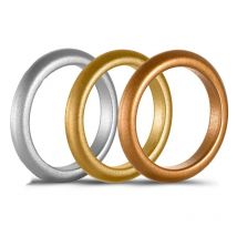 Gold Silber Farbe flexible Silikon Ring Lebensmittel qualität 3mm fda glänzend Sport Umwelt Fingerringe für Frauen Männer Hochzeits band