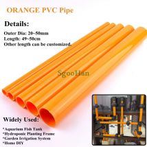 2 stücke Orange OD 20 ~ 50mm PVC Rohr Aquarium Aquarium Rohr Garten Bewässerung Bewässerung